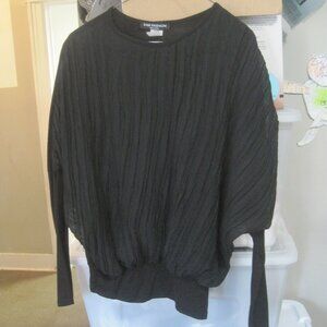 Black Pleated Roomy Comfy Dress Top